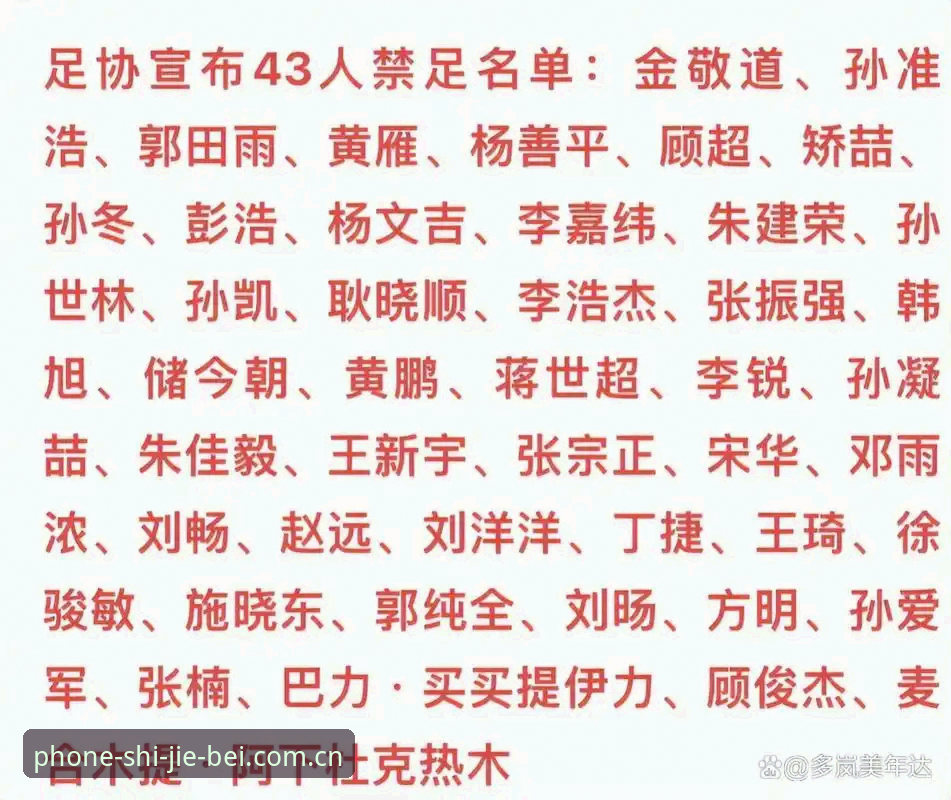 手机买球app下载 资深用户分享:用世界杯买球深度解读足协第三批禁足名单,这些操作细节值得注意